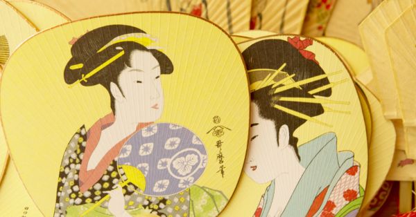 浮世絵のうちわ