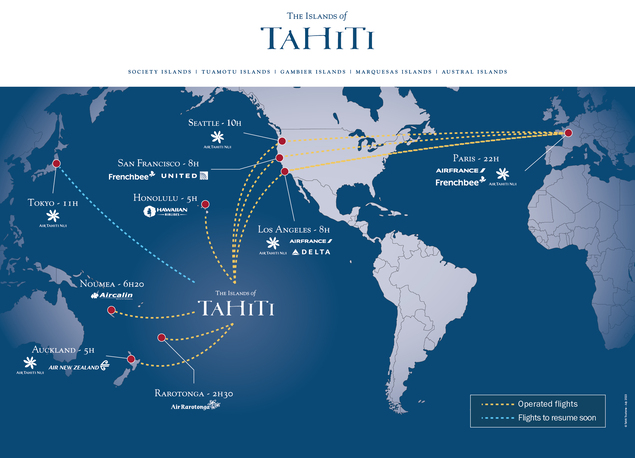タヒチ世界地図